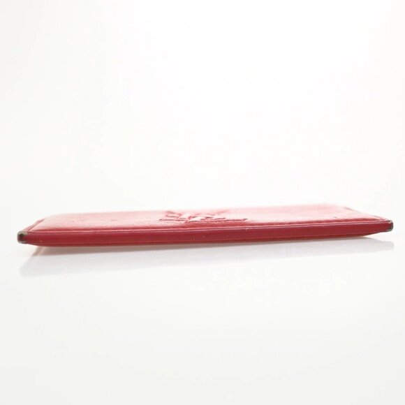 YVES SAINT LAURENT YSL Logo Card Case Wallet Leather Red Made in Italy 63KB290 - Picture 3 of 16